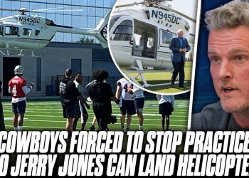 Jerry Jones Stopped Cowboys Practice To Land His Helicopter On Field?! | Pat McAfee Show Jerry Jones Stopped Cowboys Practice To Land His Helicopter On Field?! | Pat McAfee Show