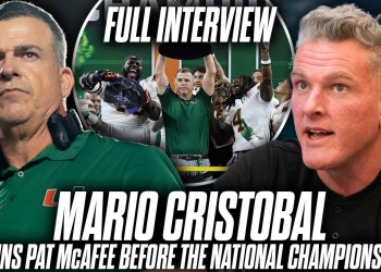 Miami Head Coach Mario Cristobal Joins Pat McAfee Ahead Of The National Championship Miami Head Coach Mario Cristobal Joins Pat McAfee Ahead Of The National Championship