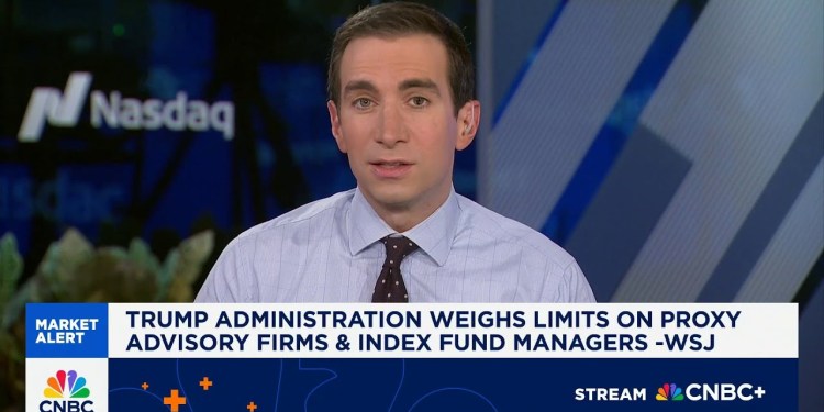 Trump administration weighs limits on proxy advisory firms & index fund managers: WSJ Trump administration weighs limits on proxy advisory firms & index fund managers: WSJ
