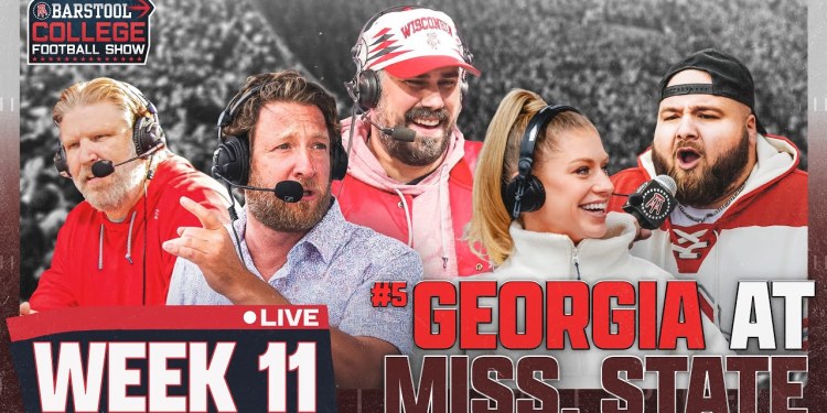 LIVE FROM STARKVILLE, MS FOR #5 GEORGIA VS. MISSISSIPPI ST | Barstool College Football Show Week 11 LIVE FROM STARKVILLE, MS FOR #5 GEORGIA VS. MISSISSIPPI ST | Barstool College Football Show Week 11