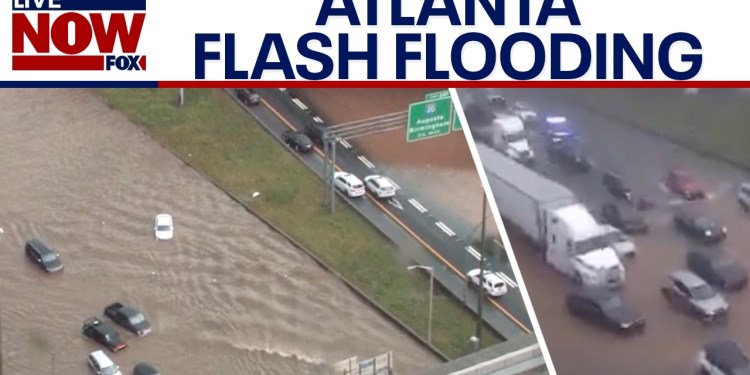 Motorists stuck in Atlanta flash flooding after heavy rain Motorists stuck in Atlanta flash flooding after heavy rain