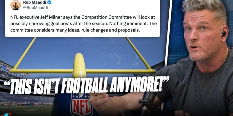 Pat McAfee Is PISSED: NFL Wants To Narrow Goal Posts Because Kickers Are Too Good? Pat McAfee Is PISSED: NFL Wants To Narrow Goal Posts Because Kickers Are Too Good?