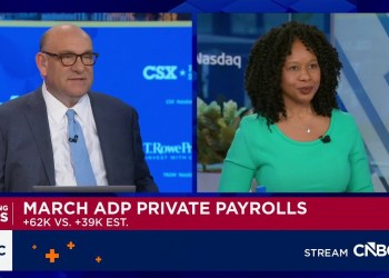 Private sector hiring totaled 62,000 in March, better than expected, ADP says Private sector hiring totaled 62,000 in March, better than expected, ADP says