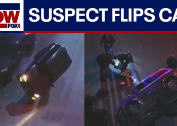 WATCH: Assault suspect flips car after police chase in L.A. WATCH: Assault suspect flips car after police chase in L.A.