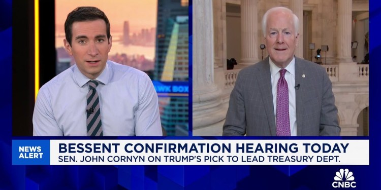 Sen. John Cornyn on Scott Bessent’s confirmation hearing, Fed independence and fate of TikTok Sen. John Cornyn on Scott Bessent’s confirmation hearing, Fed independence and fate of TikTok