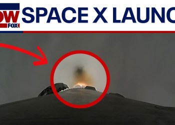 WATCH SpaceX rocket leaves giant hole in rain clouds WATCH SpaceX rocket leaves giant hole in rain clouds