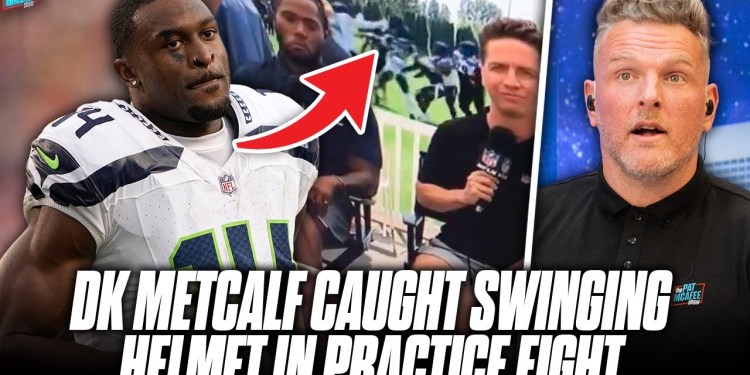 DK Metcalf Caught Swinging Helmet In Practice Fight, & He Isn’t The Only One… | Pat McAfee Reacts DK Metcalf Caught Swinging Helmet In Practice Fight, & He Isn’t The Only One… | Pat McAfee Reacts
