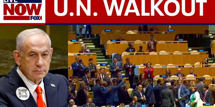Delegates walk out as Netanyahu speaks at U.N. Delegates walk out as Netanyahu speaks at U.N.