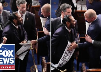 BREAKING: Dem EJECTED from Trump’s State of the Union address BREAKING: Dem EJECTED from Trump’s State of the Union address