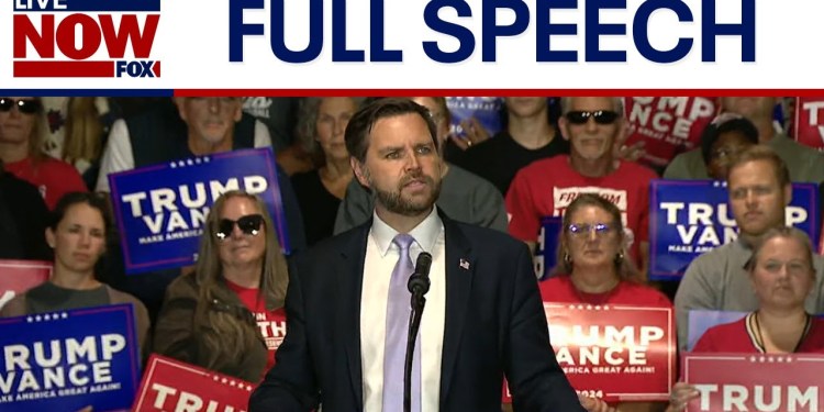 FULL SPEECH: JD Vance holds rally in battleground Michigan | LiveNOW from FOX FULL SPEECH: JD Vance holds rally in battleground Michigan | LiveNOW from FOX