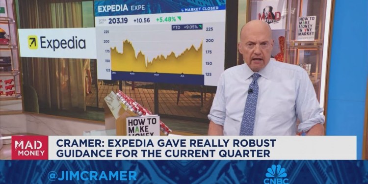 Expedia gave really robust guidance for the current quarter, says Jim Cramer Expedia gave really robust guidance for the current quarter, says Jim Cramer