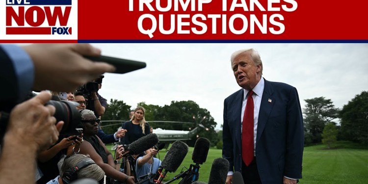 President Trump takes questions from reporters at White House ahead of New Jersey trip President Trump takes questions from reporters at White House ahead of New Jersey trip