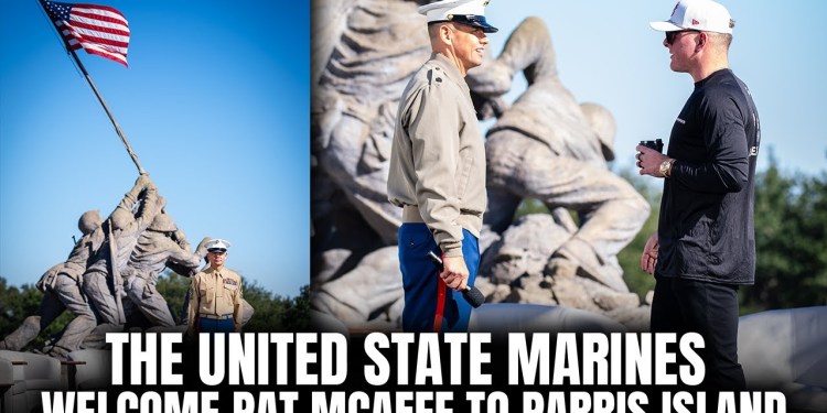 US Marine Corps Sergeant Major Ruiz Welcomes Pat McAfee To Parris Island US Marine Corps Sergeant Major Ruiz Welcomes Pat McAfee To Parris Island