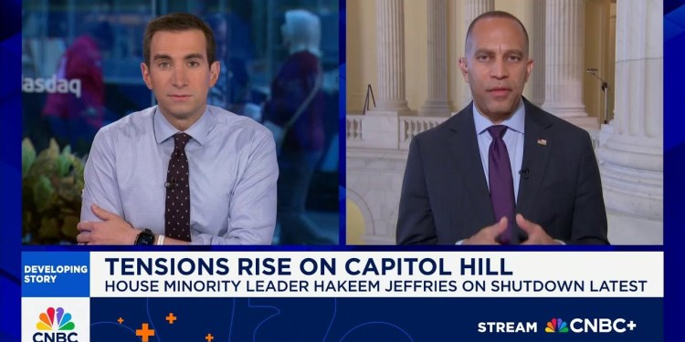 Watch CNBC’s full interview with House Minority Leader Rep. Hakeem Jeffries Watch CNBC’s full interview with House Minority Leader Rep. Hakeem Jeffries