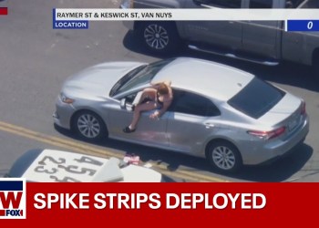 WATCH: LAPD successfully deploys spike strips to stop chase | LiveNOW from FOX WATCH: LAPD successfully deploys spike strips to stop chase | LiveNOW from FOX