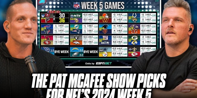 The Pat McAfee Show Picks & Predicts Every Game For NFL’s 2024 Week 5 The Pat McAfee Show Picks & Predicts Every Game For NFL’s 2024 Week 5