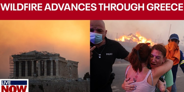 BREAKING: Thousands evacuated as wildfires rage through Athens | LiveNOW from FOX BREAKING: Thousands evacuated as wildfires rage through Athens | LiveNOW from FOX