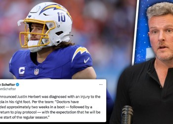 Justin Herbert’s Foot Injury Will Keep Him Out Multiple Weeks, Could Impact His Season? | Pat McAfee Justin Herbert’s Foot Injury Will Keep Him Out Multiple Weeks, Could Impact His Season? | Pat McAfee