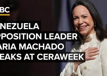 Venezuelan opposition leader Maria Corina Machado speaks at CERAWeek in Houston — 3/24/2026 Venezuelan opposition leader Maria Corina Machado speaks at CERAWeek in Houston — 3/24/2026