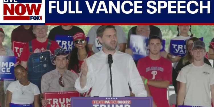 FULL SPEECH: JD Vance campaigns in battleground Pennsylvania | LiveNOW from FOX FULL SPEECH: JD Vance campaigns in battleground Pennsylvania | LiveNOW from FOX
