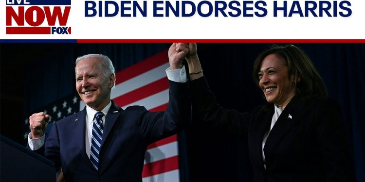 Biden endorses VP Kamala Harris after dropping out | LiveNOW FOX Biden endorses VP Kamala Harris after dropping out | LiveNOW FOX