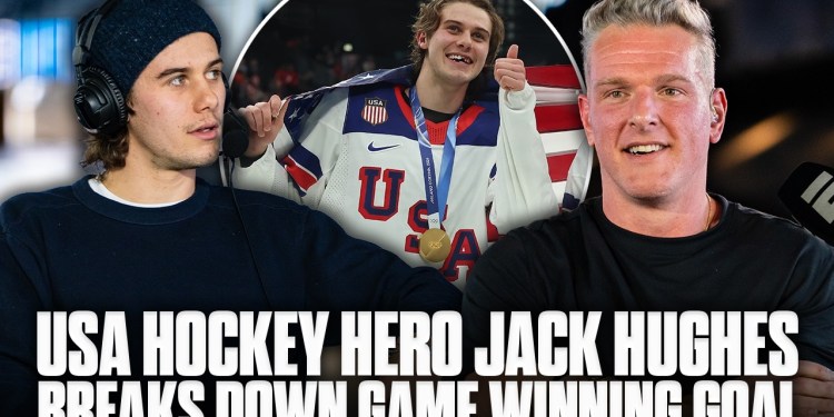 USA Hockey Hero Jack Hughes Breaks Down His Gold Medal Winning Goal & Losing His Teeth | Pat McAfee USA Hockey Hero Jack Hughes Breaks Down His Gold Medal Winning Goal & Losing His Teeth | Pat McAfee