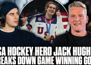 USA Hockey Hero Jack Hughes Breaks Down His Gold Medal Winning Goal & Losing His Teeth | Pat McAfee USA Hockey Hero Jack Hughes Breaks Down His Gold Medal Winning Goal & Losing His Teeth | Pat McAfee