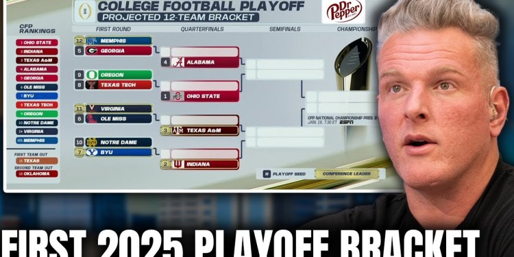 Pat McAfee Reacts To The First College Football Playoff Rankings & Bracket Of 2025 Pat McAfee Reacts To The First College Football Playoff Rankings & Bracket Of 2025