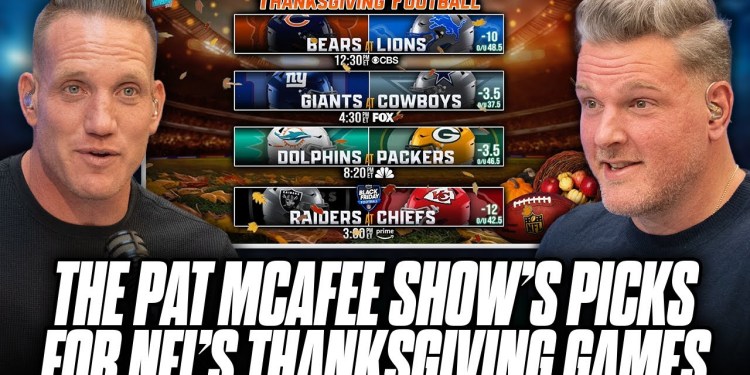 The Pat McAfee Show’s Picks For The Thanksgiving & Black Friday NFL Games The Pat McAfee Show’s Picks For The Thanksgiving & Black Friday NFL Games
