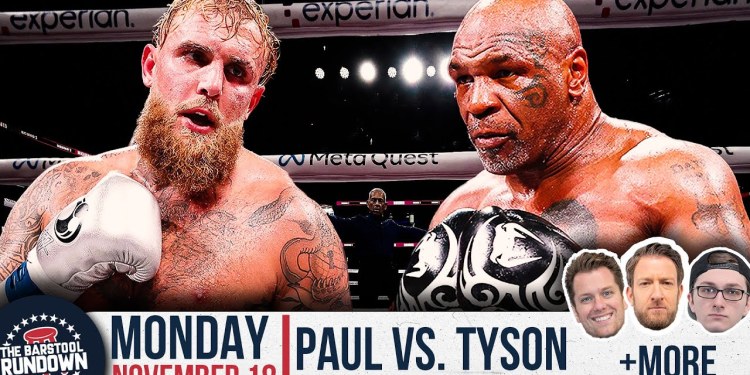 Dave Portnoy Thinks Tyson Vs. Paul Was a Marketing Con – Barstool Rundown – November 18th, 2024 Dave Portnoy Thinks Tyson Vs. Paul Was a Marketing Con – Barstool Rundown – November 18th, 2024