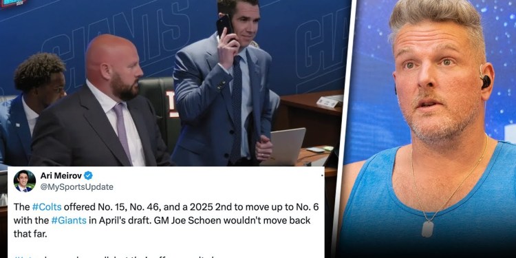 Colts & Jets tried To Trade For Giants #6 Pick In Unprecedented Draft Night Video | Pat McAfee Colts & Jets tried To Trade For Giants #6 Pick In Unprecedented Draft Night Video | Pat McAfee