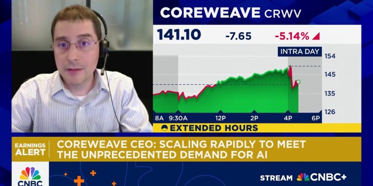 CoreWeave sinks more than 8% on quarterly results CoreWeave sinks more than 8% on quarterly results