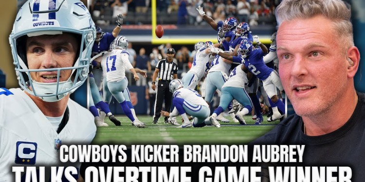Cowboys Kicker Brandon Aubrey Breaks Down His Game Winner Overtime Field Goal | Pat McAfee Show Cowboys Kicker Brandon Aubrey Breaks Down His Game Winner Overtime Field Goal | Pat McAfee Show