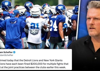 Giants & Lions Fined 0,000 Each For Joint Practice Fights | Pat McAfee Reacts Giants & Lions Fined 0,000 Each For Joint Practice Fights | Pat McAfee Reacts