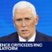 BREAKING: Pence denounces RNC platform changes | LiveNOW from FOX BREAKING: Pence denounces RNC platform changes | LiveNOW from FOX