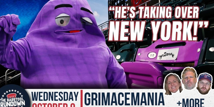 New York Has Officially Been Taken Over by Grimace | Barstool Rundown | October 9, 2024 New York Has Officially Been Taken Over by Grimace | Barstool Rundown | October 9, 2024