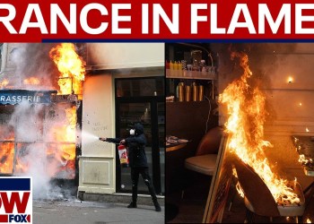 France in flames: Protesters set fire to Paris buildings, block roads France in flames: Protesters set fire to Paris buildings, block roads