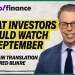 September presents a busy month for investors September presents a busy month for investors