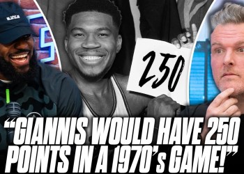 “Giannis Would Have 250 Points In A Game In The 70’s” LeBron On “NBA Eras” Argument | Pat McAfee “Giannis Would Have 250 Points In A Game In The 70’s” LeBron On “NBA Eras” Argument | Pat McAfee
