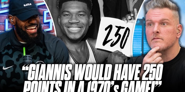 “Giannis Would Have 250 Points In A Game In The 70’s” LeBron On “NBA Eras” Argument | Pat McAfee “Giannis Would Have 250 Points In A Game In The 70’s” LeBron On “NBA Eras” Argument | Pat McAfee