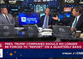 President Trump says companies should no longer be forced to report on a quarterly basis President Trump says companies should no longer be forced to report on a quarterly basis