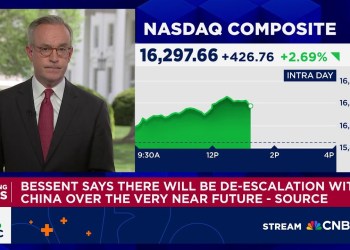 Bessent: No one thinks current status on China tariffs is sustainable Bessent: No one thinks current status on China tariffs is sustainable