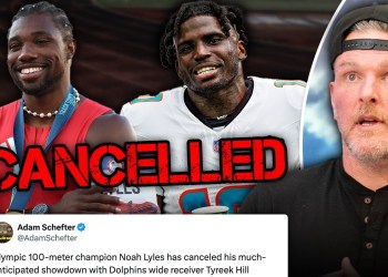 Olympic Sprinter Noah Lyles Cancels Race vs Tyreek Hill, Who Ran A 10.15 100m?! | Pat McAfee Show Olympic Sprinter Noah Lyles Cancels Race vs Tyreek Hill, Who Ran A 10.15 100m?! | Pat McAfee Show