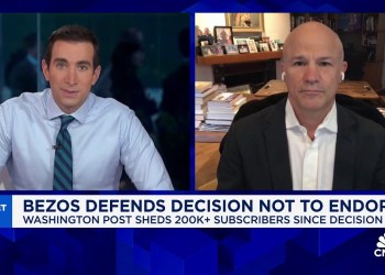 Washington Post owner Jeff Bezos defends decision not to endorse Washington Post owner Jeff Bezos defends decision not to endorse