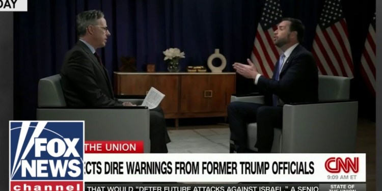 JD Vance spars with CNN’s Jake Tapper in FIERY interview JD Vance spars with CNN’s Jake Tapper in FIERY interview
