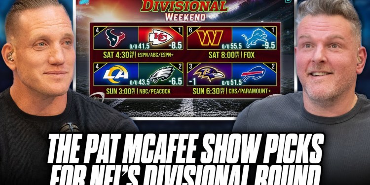 The Pat McAfee Show Picks & Predicts NFL’s Divisional Round Playoffs The Pat McAfee Show Picks & Predicts NFL’s Divisional Round Playoffs