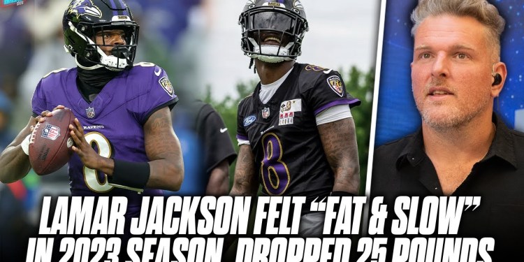 Lamar Jackson Lost 25lbs Because He Felt “Fat & Slow” Last Season (Won 2nd MVP) | Pat McAfee Reacts Lamar Jackson Lost 25lbs Because He Felt “Fat & Slow” Last Season (Won 2nd MVP) | Pat McAfee Reacts
