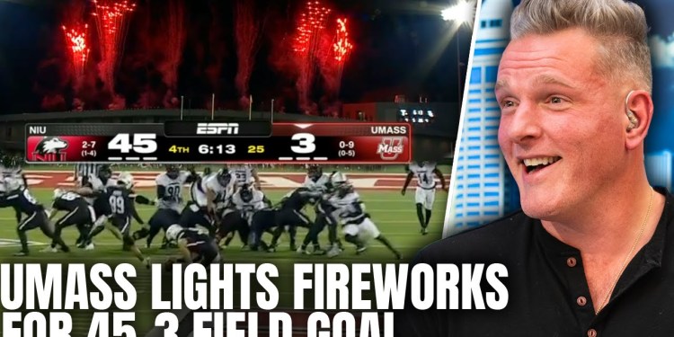 UMass Lights Fireworks For Field Goal To Cut Into 45 Point Lead | Pat McAfee Show UMass Lights Fireworks For Field Goal To Cut Into 45 Point Lead | Pat McAfee Show