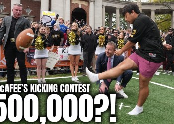 Vanderbilt Student Hits Biggest Kick In Pat McAfee’s Field Goal Challenge History?! Vanderbilt Student Hits Biggest Kick In Pat McAfee’s Field Goal Challenge History?!