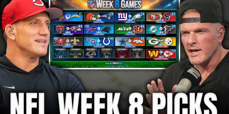 The Pat McAfee Show Picks & Predicts Every Game For NFL’s 2025 Week 8 Weekend The Pat McAfee Show Picks & Predicts Every Game For NFL’s 2025 Week 8 Weekend